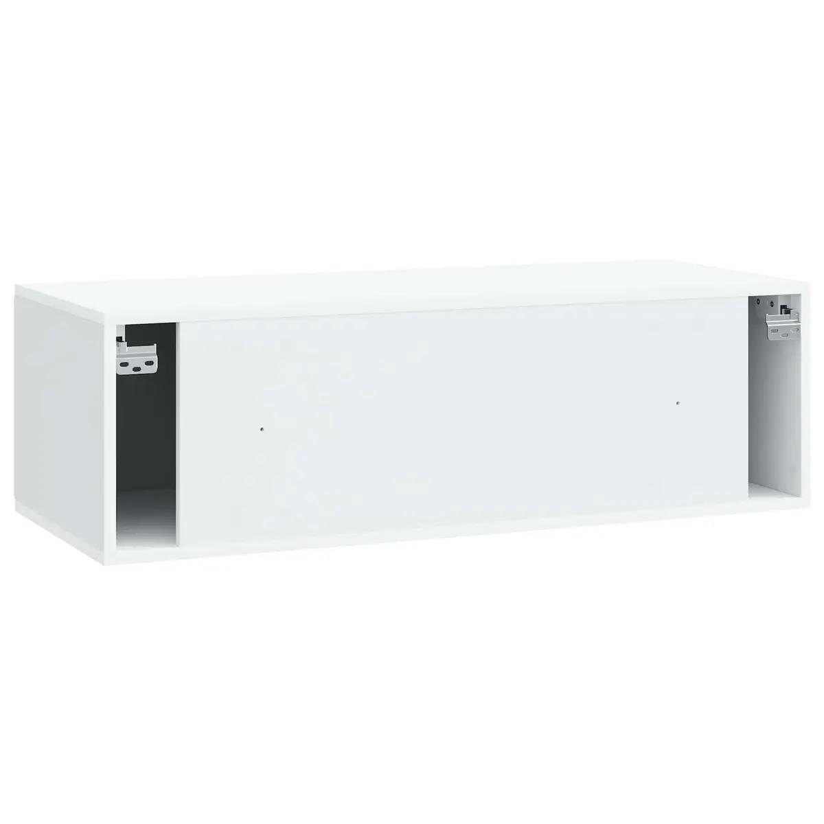 Wall-Mounted TV Cabinet Modern Storage Unit 98x41x30cm White