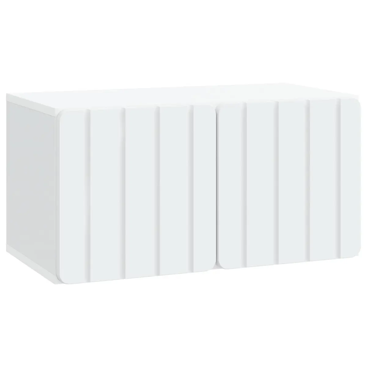 Wall-Mounted TV Cabinet Storage Unit 59.5 x 31 x 30 cm White