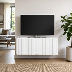 Wall-Mounted TV Cabinet 78.5 x 31 x 30 cm White Storage Unit Modern Design