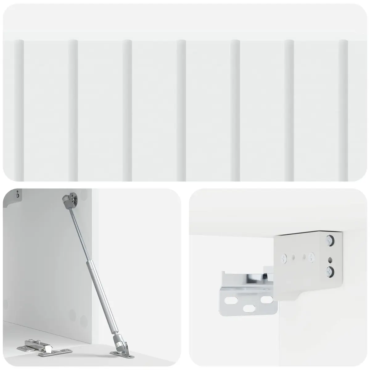 Wall-Mounted TV Cabinet Storage Unit 98x31x30cm White Modern