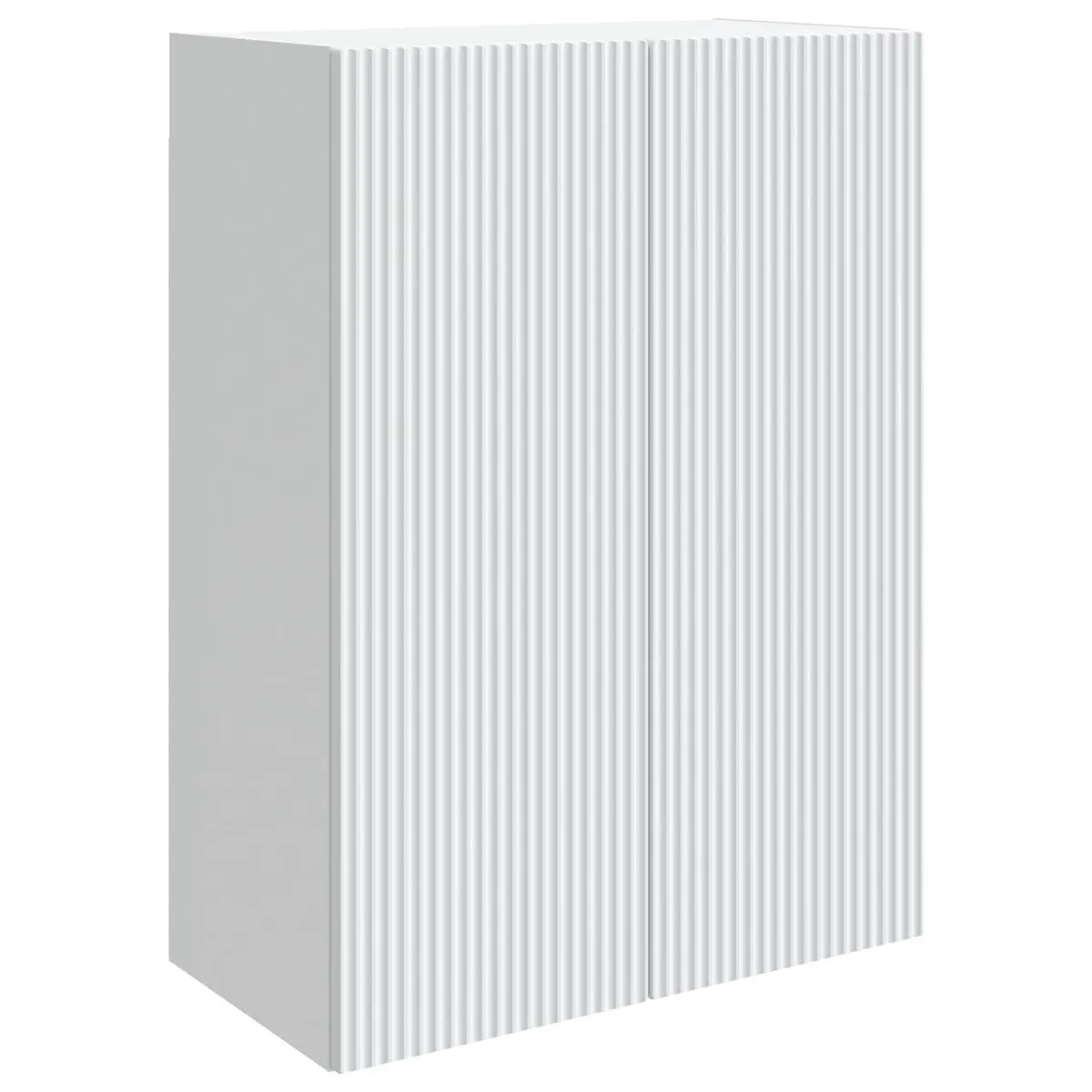 Wall-Mounted Storage Cabinet White 66 x 34.5 x 90 cm Modern Home Organiser