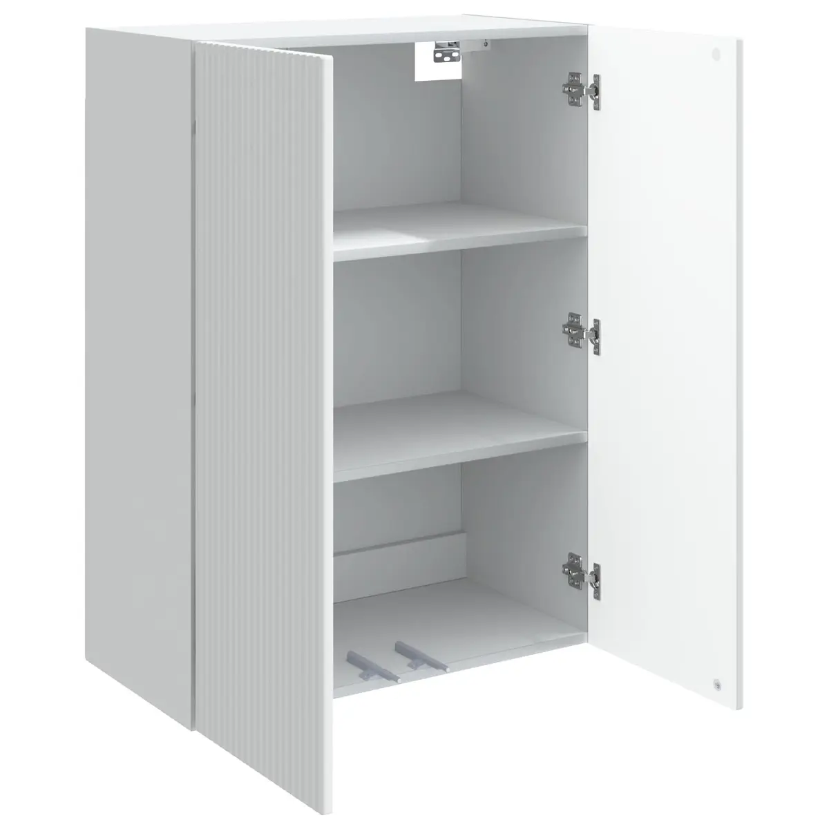 Wall-Mounted Storage Cabinet White 66 x 34.5 x 90 cm Modern Home Organiser
