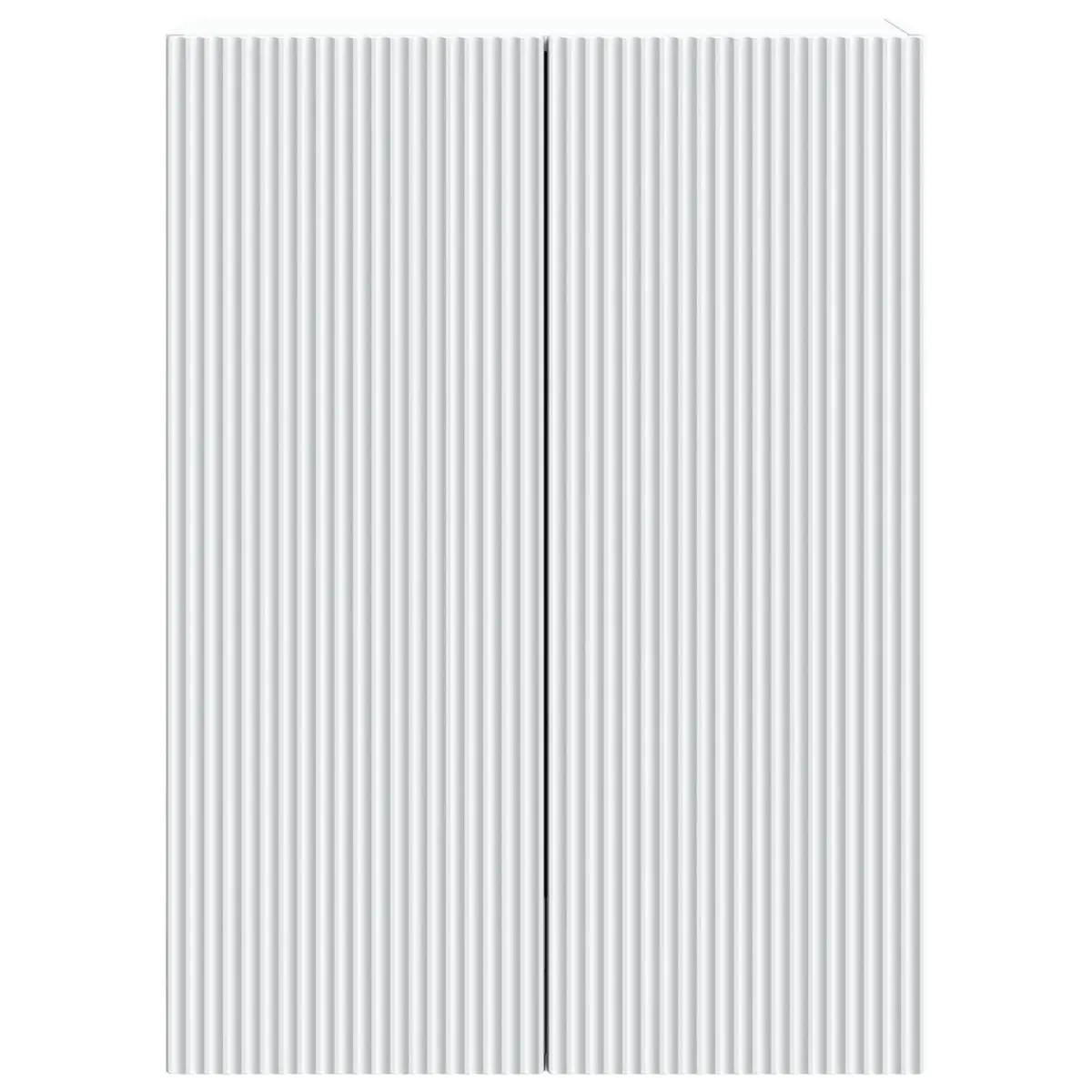 Wall-Mounted Storage Cabinet White 66 x 34.5 x 90 cm Modern Home Organiser