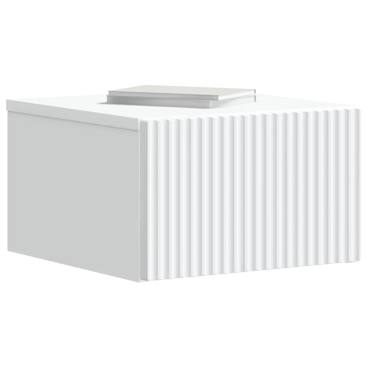 Wall-Mounted Bedside Cabinet Storage Drawer Bedroom Furniture 33x34.5x20cm White