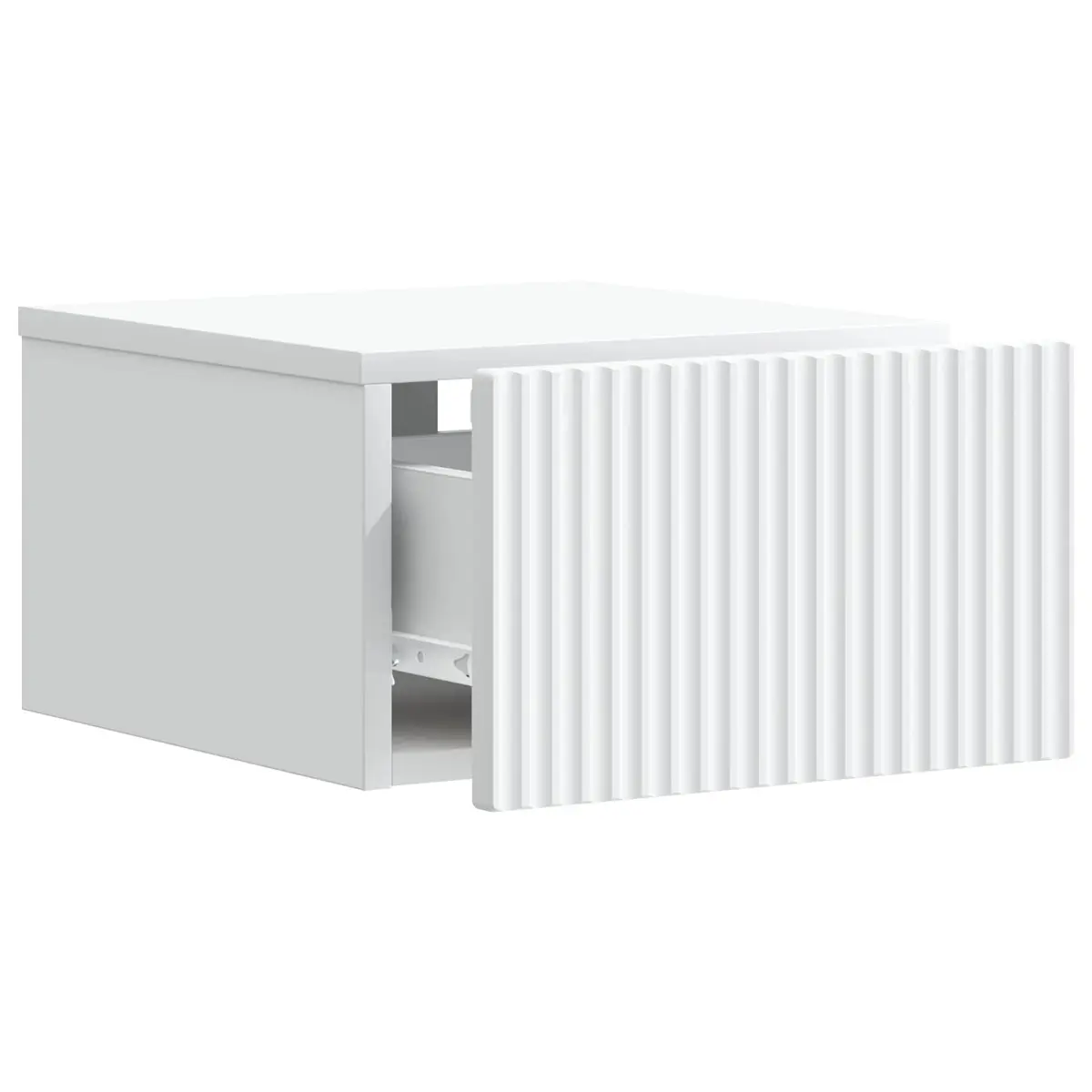Wall-Mounted Bedside Cabinet Storage Drawer Bedroom Furniture 33x34.5x20cm White