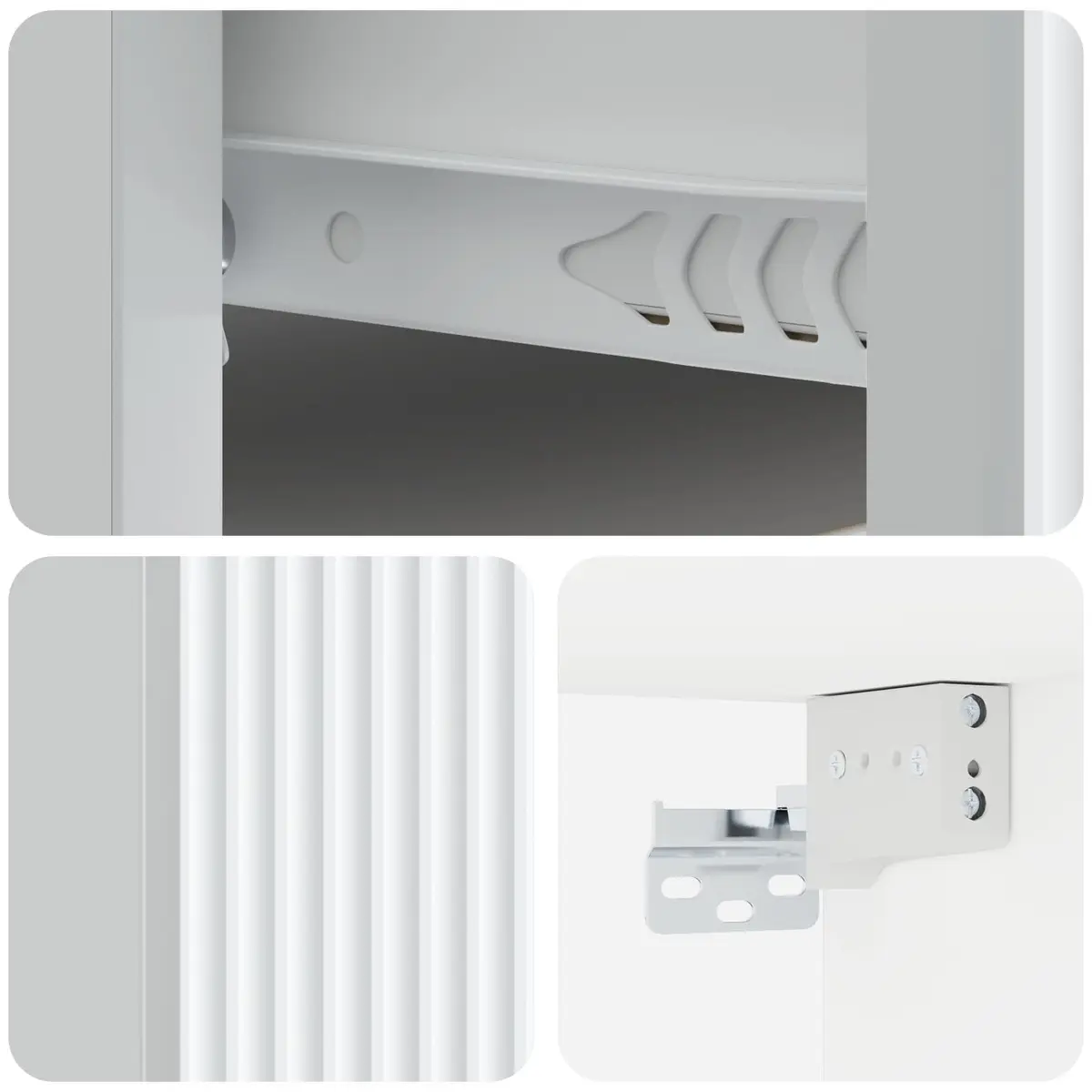 Wall-Mounted Bedside Cabinet Storage Drawer Bedroom Furniture 33x34.5x20cm White