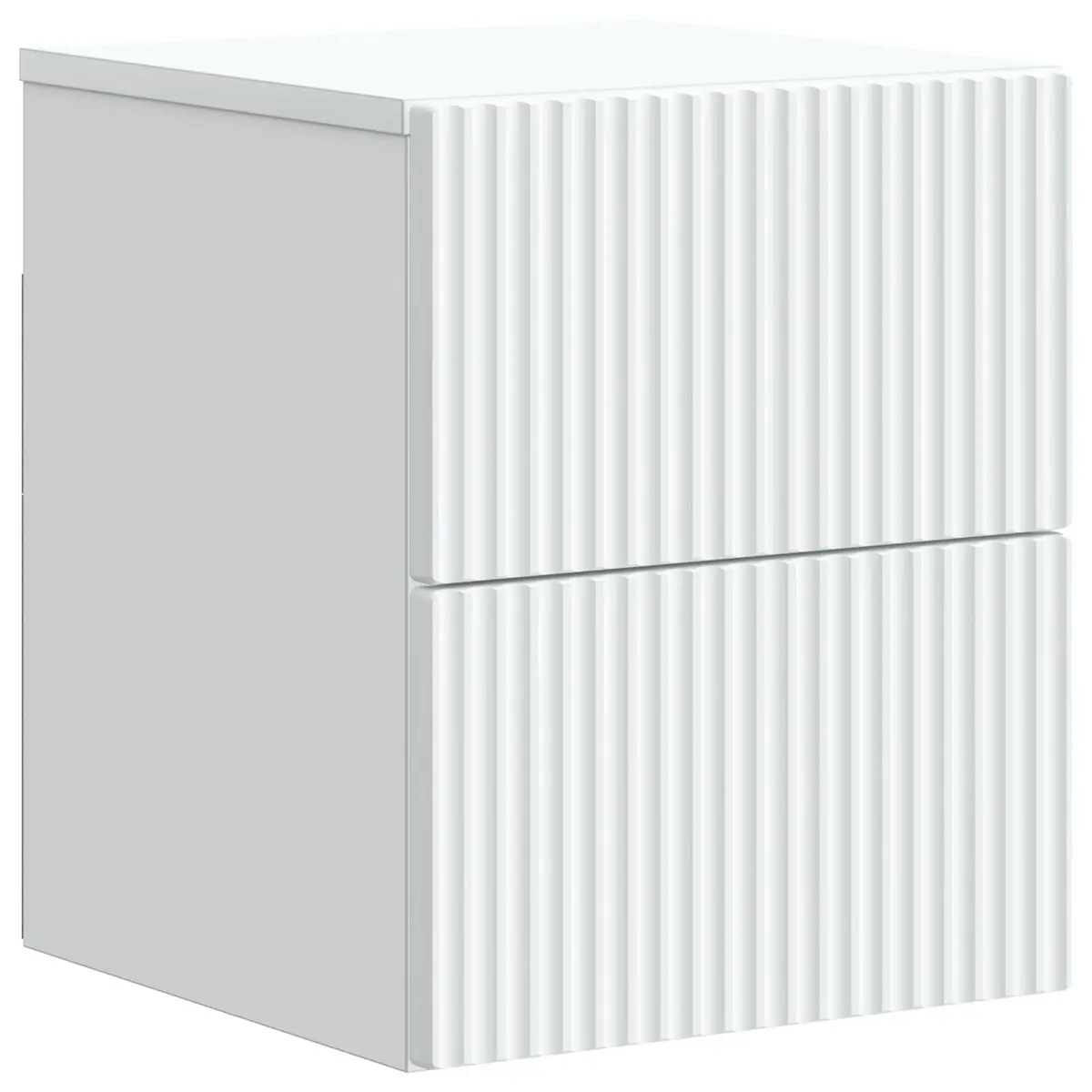 Wall-Mounted Bedside Cabinet in White
