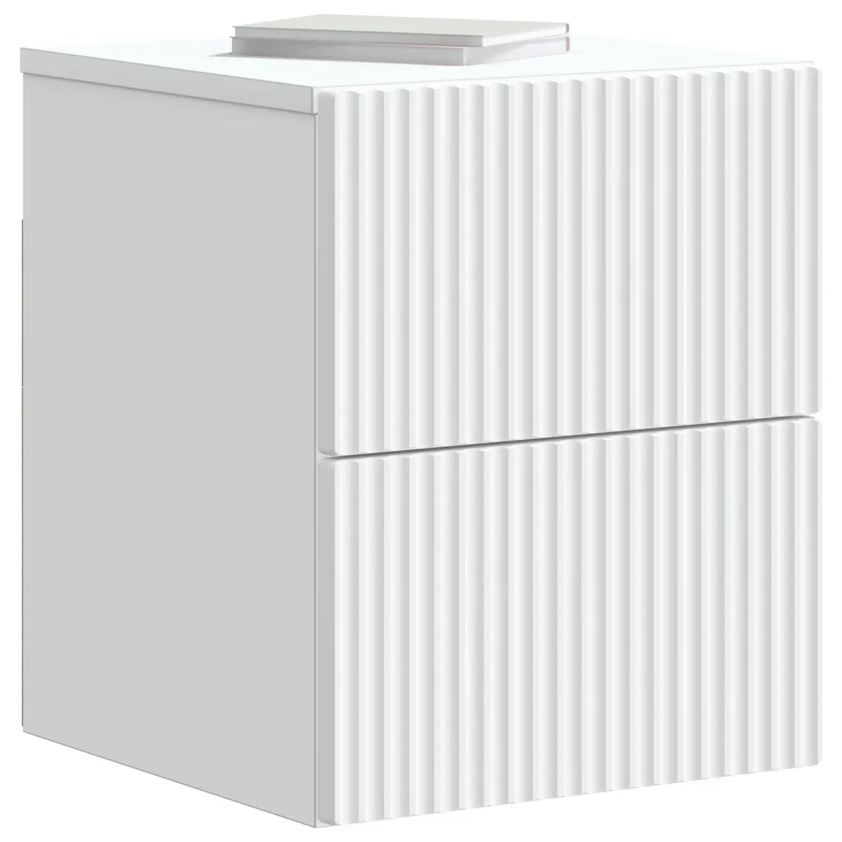 Wall-Mounted Bedside Cabinet in White