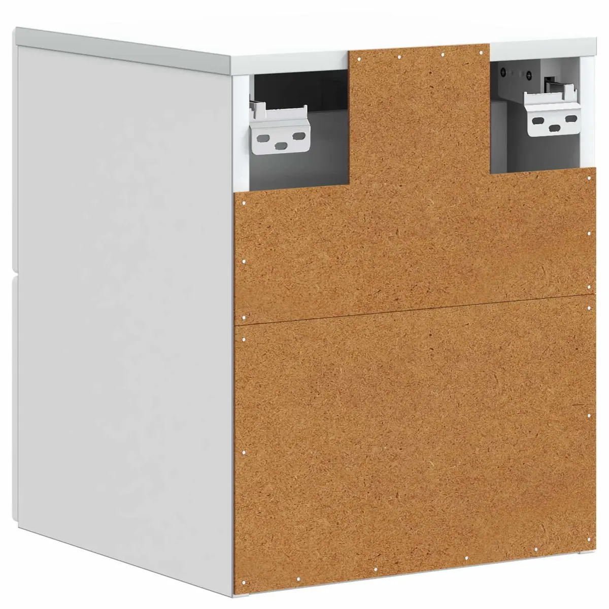 Wall-Mounted Bedside Cabinet in White