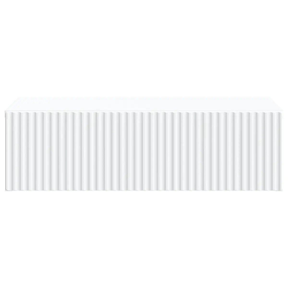 Wall-Mounted Side Table White Modern Storage 59x34.5x17cm