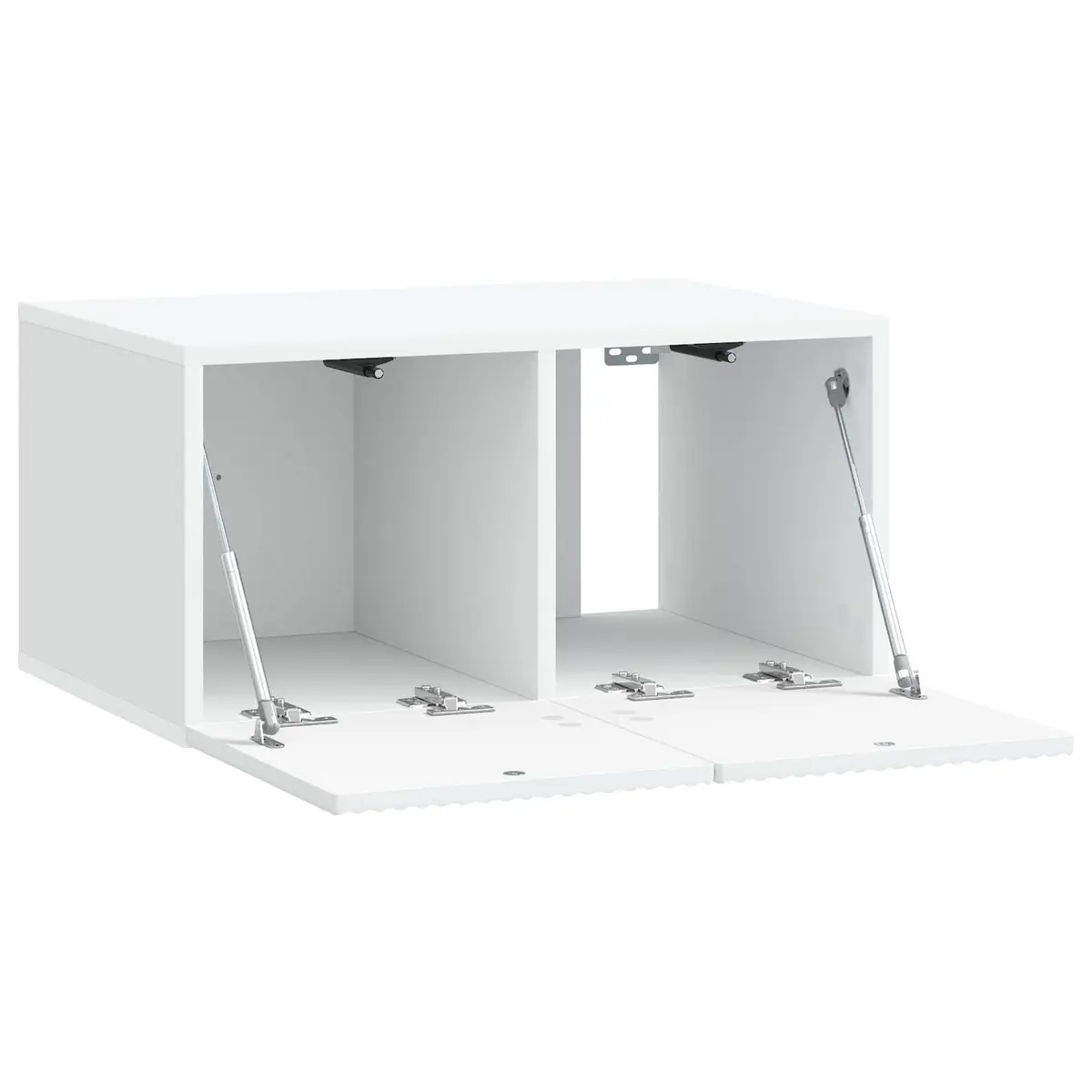 Wall-Mounted TV Cabinet Storage Unit Modern Engineered Wood 59.5 x 41 White
