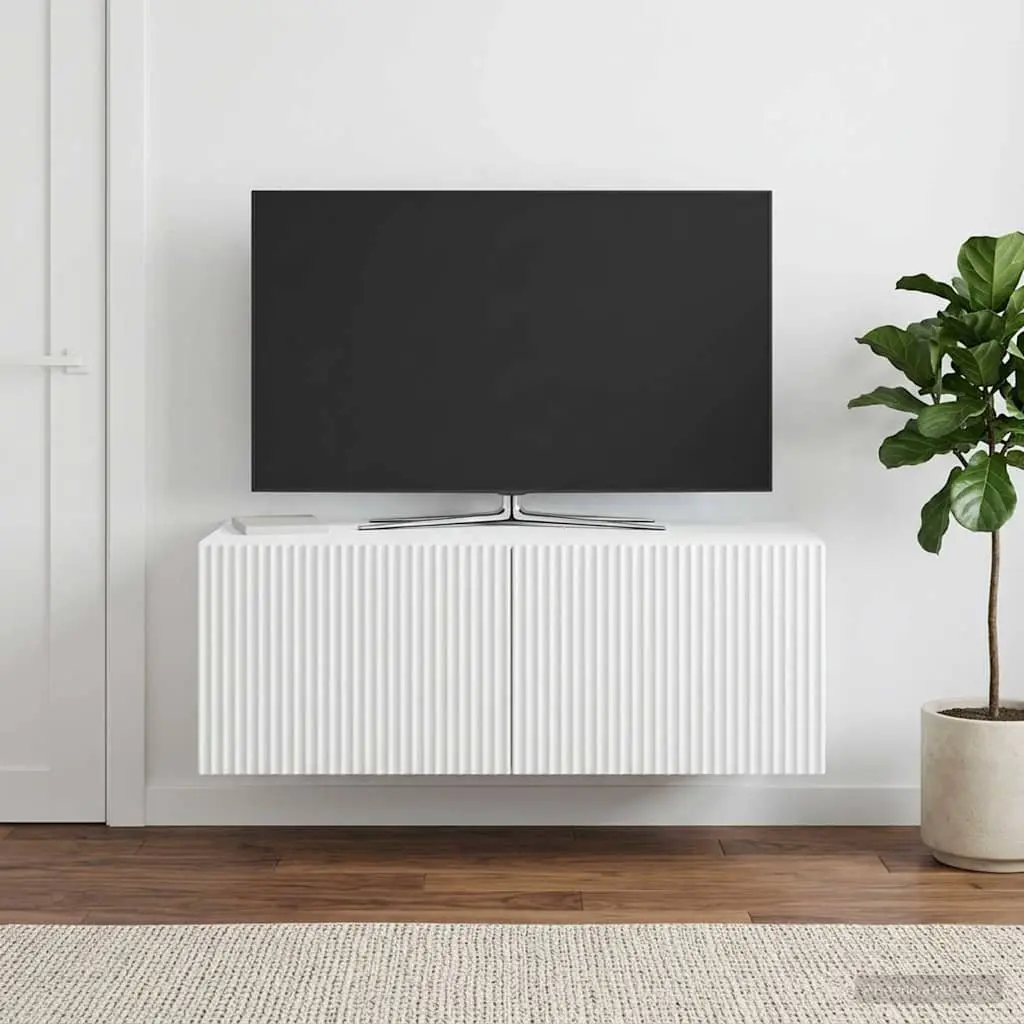Wall-Mounted TV Cabinet Modern Storage 78.5cm White