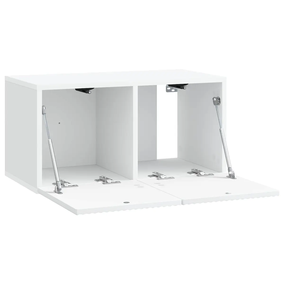 White TV Cabinet 59.5 x 31 x 30 cm Wall-Mounted Storage Unit