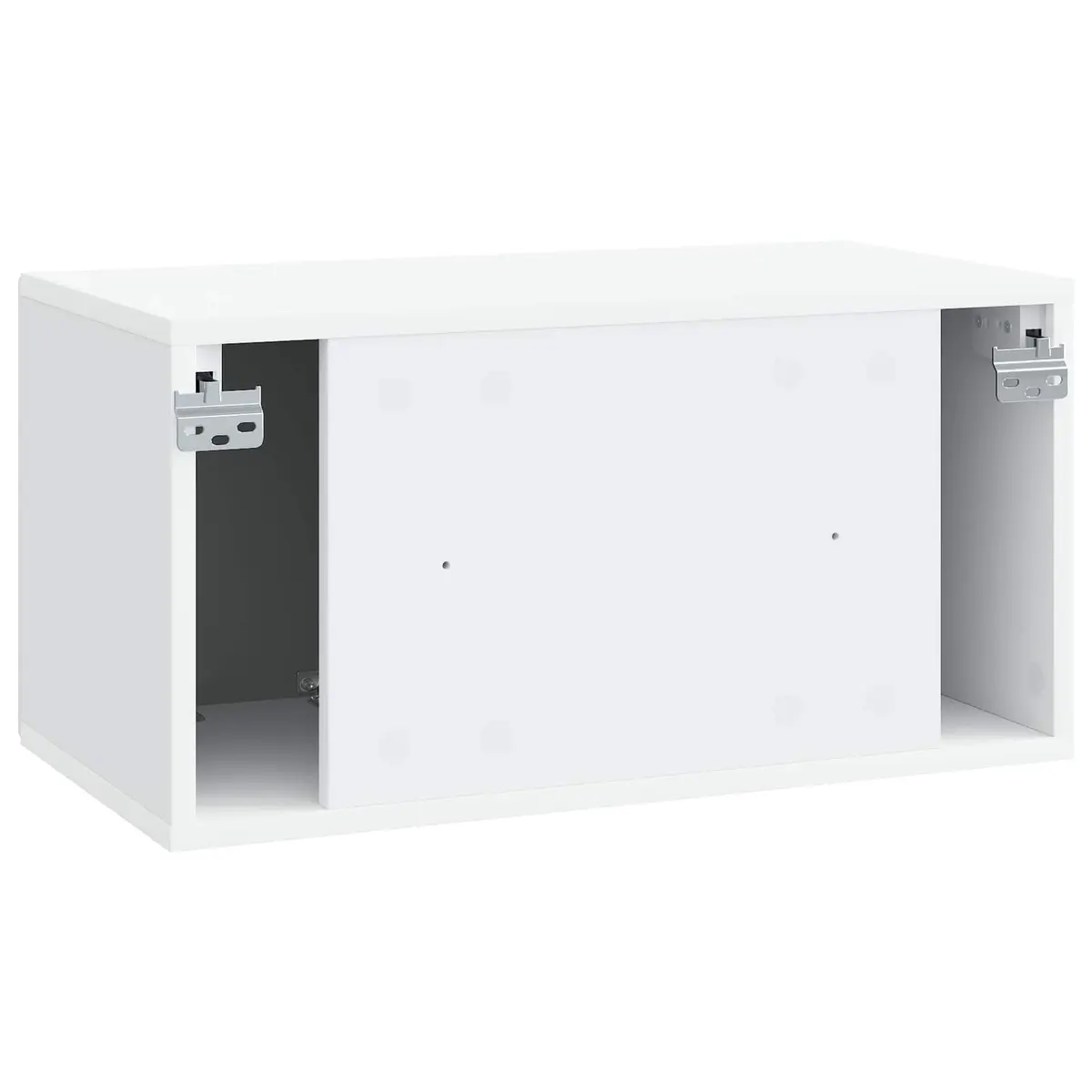 White TV Cabinet 59.5 x 31 x 30 cm Wall-Mounted Storage Unit
