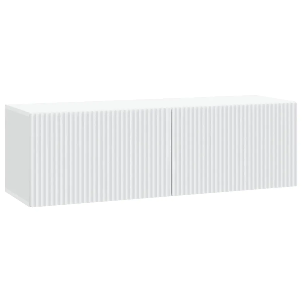 Wall-Mounted TV Cabinet Modern Living Room Storage Unit 98x31x30cm White
