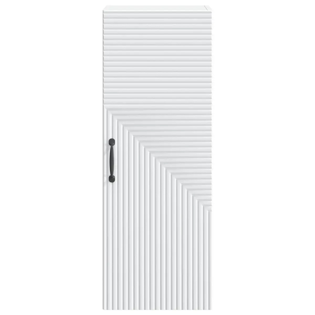 Wall-Mounted Storage Cabinet White Engineered Wood Shelving Unit 33 x 34.5 x 90 cm