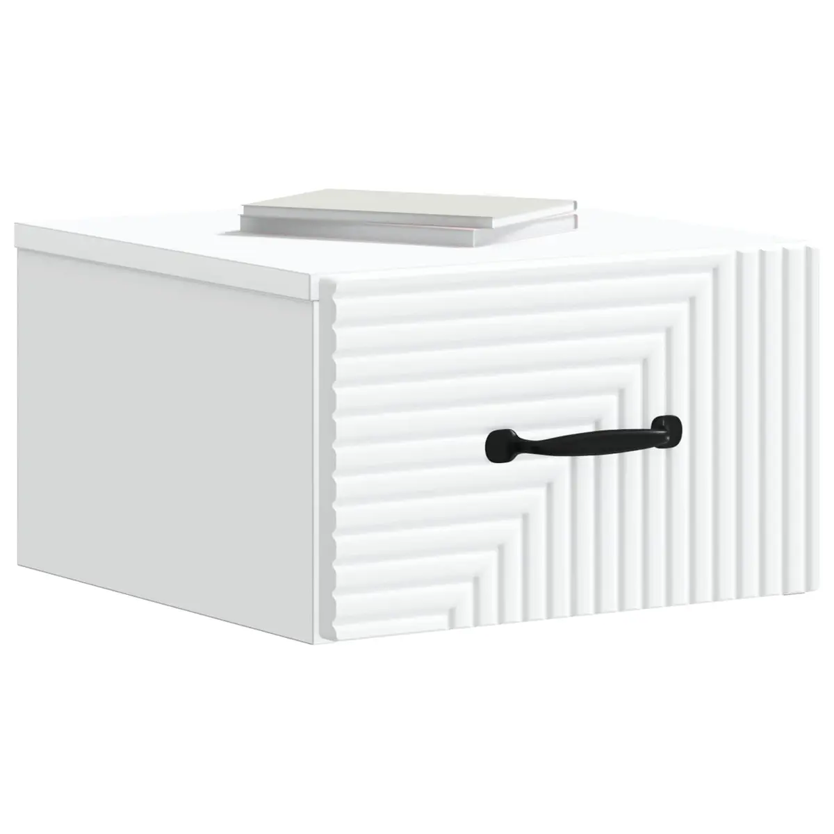 Wall-Mounted Bedside Cabinet Storage Table White 34.5 x 33 x 20 cm