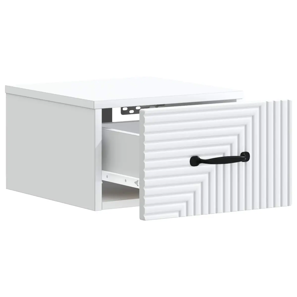 Wall-Mounted Bedside Cabinet Storage Table White 34.5 x 33 x 20 cm