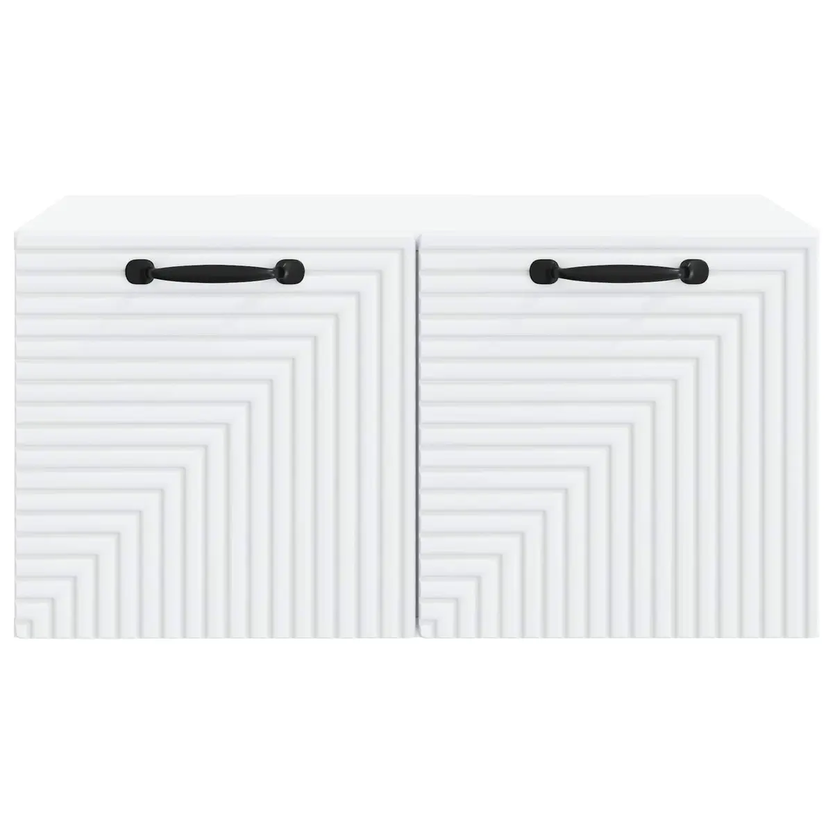 Wall-Mounted TV Cabinet White Modern Living Room Storage Unit 59.5 x 41 x 30cm