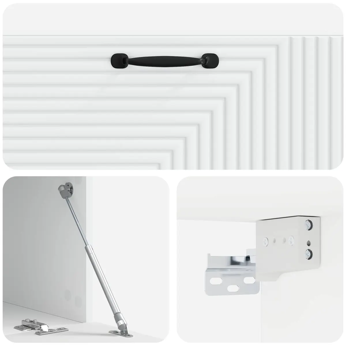 White Wall-Mounted TV Cabinet