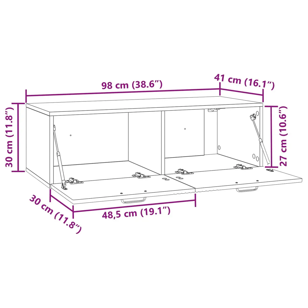 White Wall-Mounted TV Cabinet