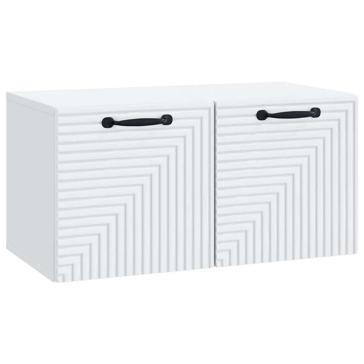 Wall-Mounted TV Cabinet Storage Unit 59.5x31x30cm White Modern