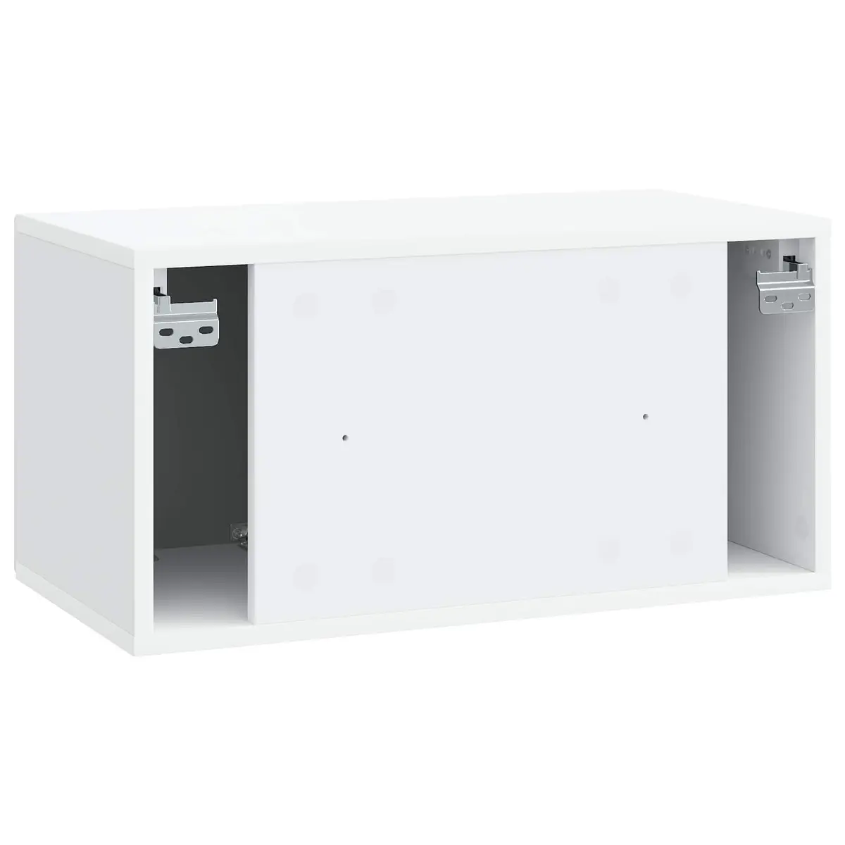 Wall-Mounted TV Cabinet Storage Unit 59.5x31x30cm White Modern