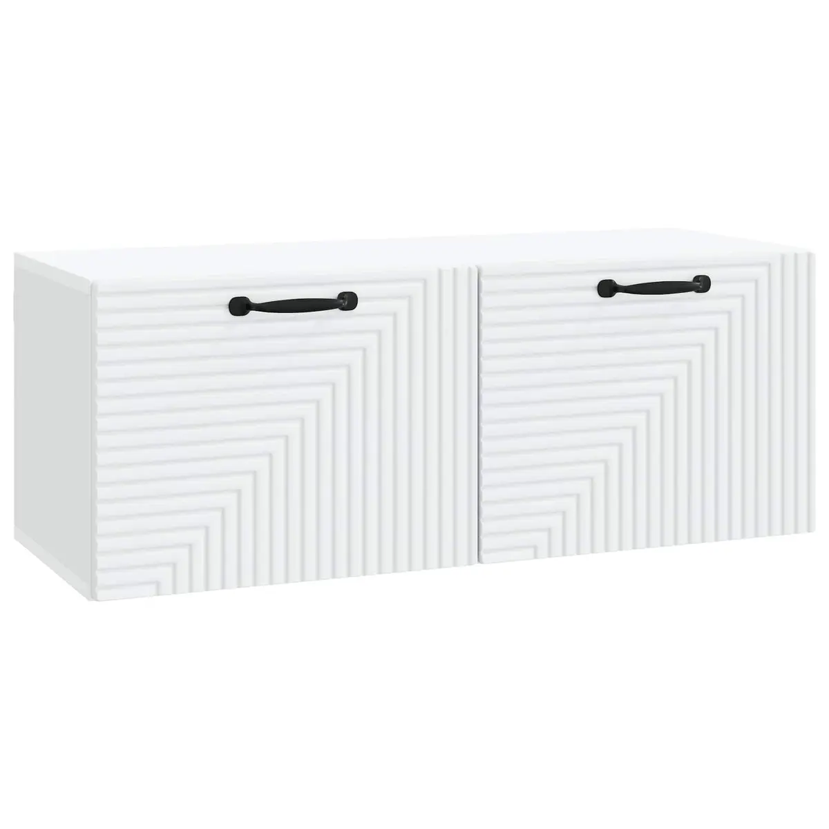 Wall-Mounted TV Cabinet White Modern Living Room Storage Unit 78.5 x 31 x 30cm