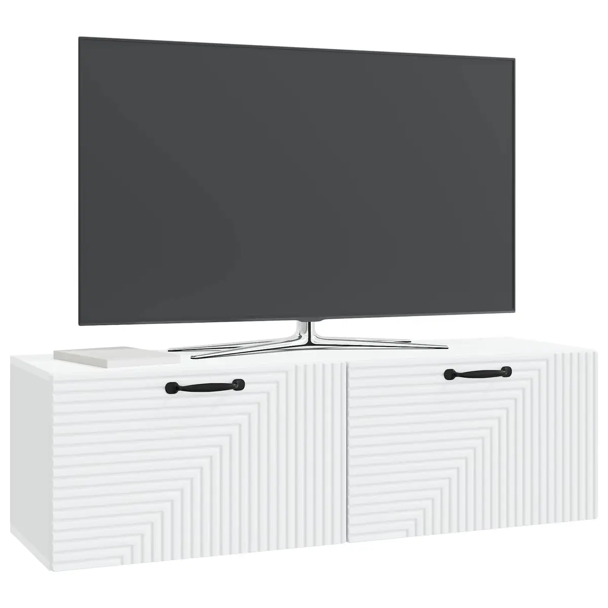 Wall-Mounted TV Cabinet Modern Storage Unit 98 x 31 x 30 cm White
