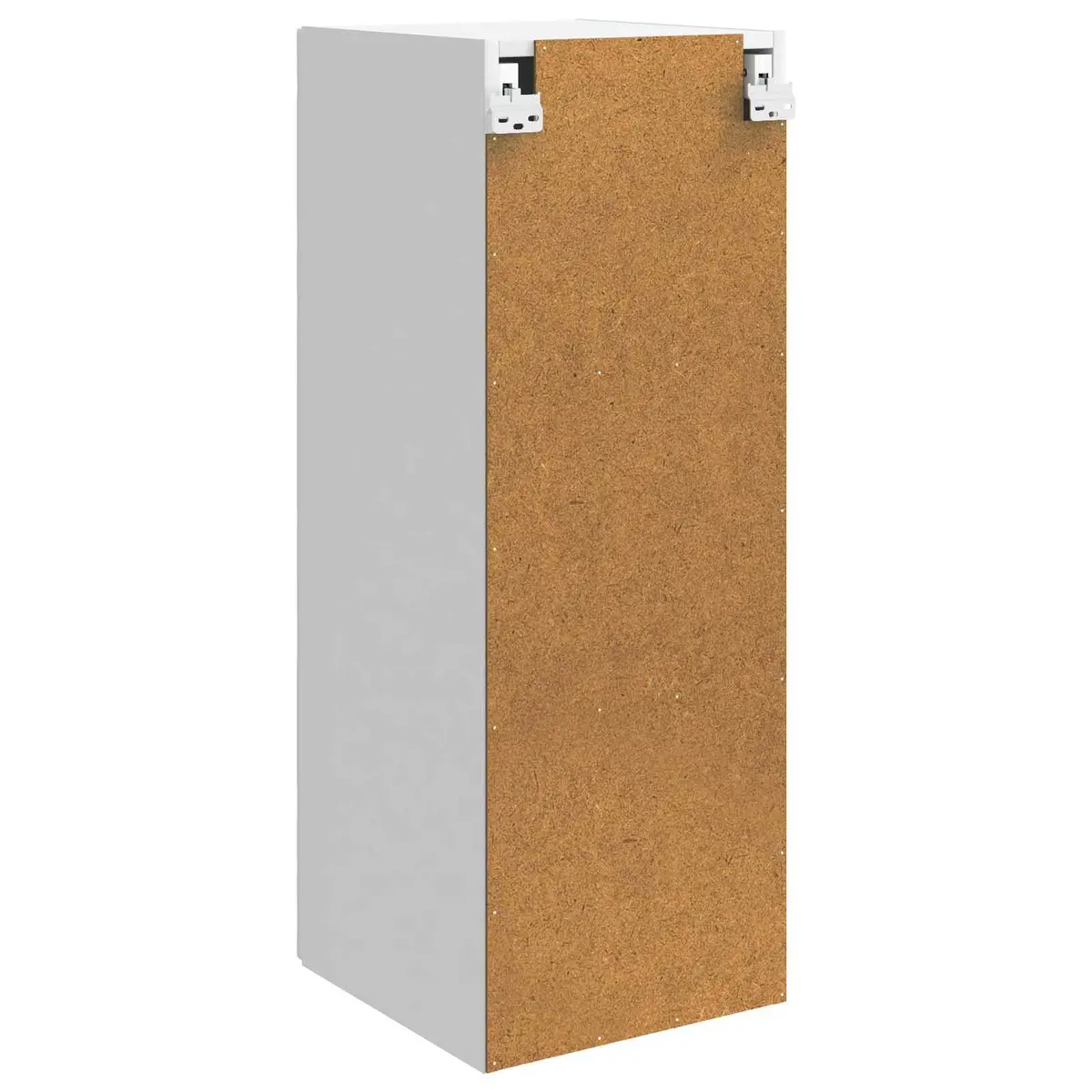 Wall-Mounted Storage Cabinet White 33 x 34.5 x 90 cm Engineered Wood Shelves