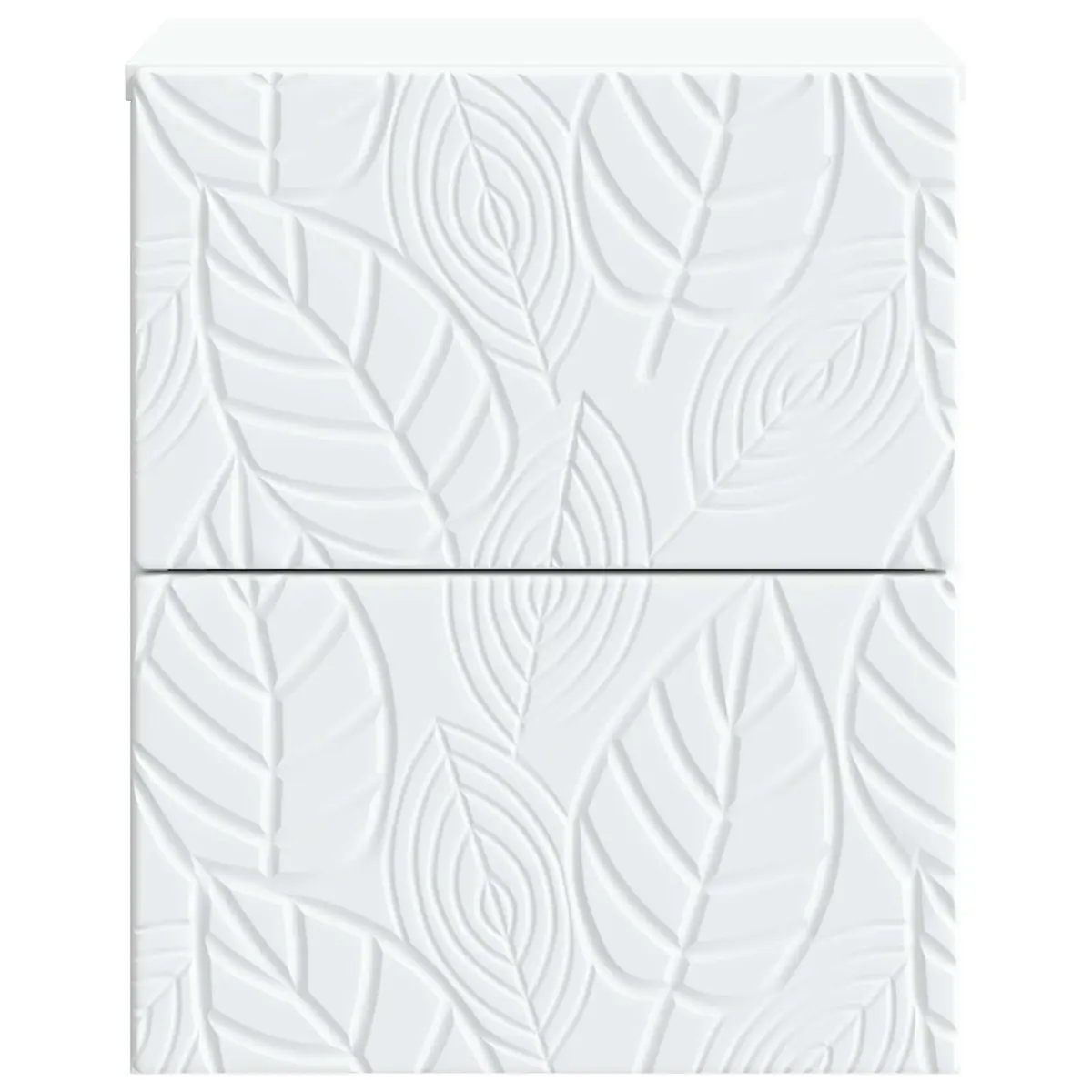Wall-Mounted Bedside Cabinet Storage Drawers 34.5x33x40cm White Modern
