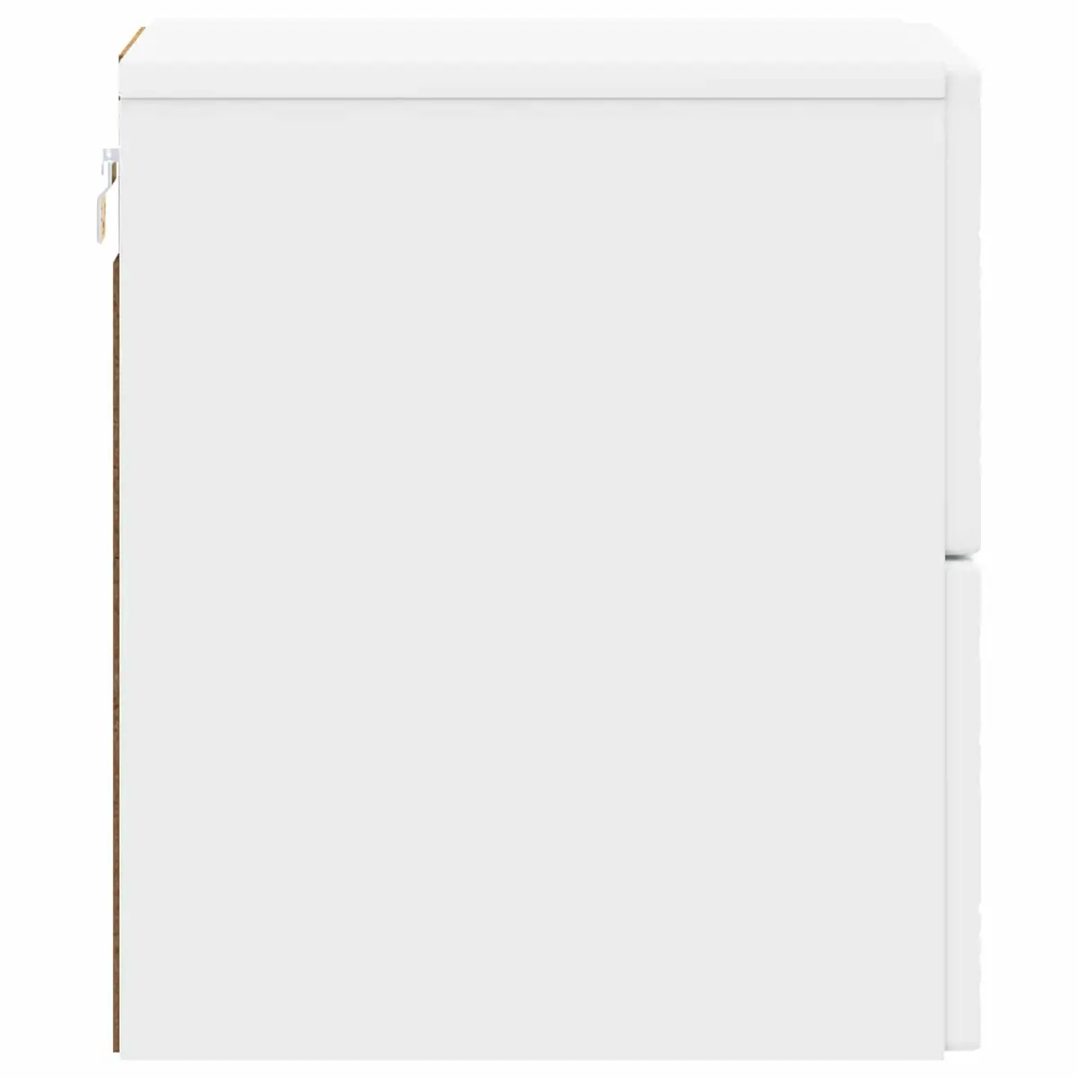 Wall-Mounted Bedside Cabinet Storage Drawers 34.5x33x40cm White Modern