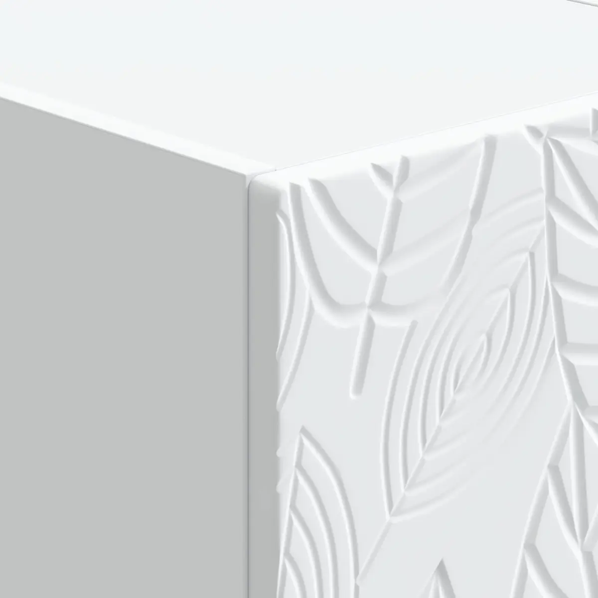 Wall-Mounted Bedside Cabinet Storage Drawers 34.5x33x40cm White Modern