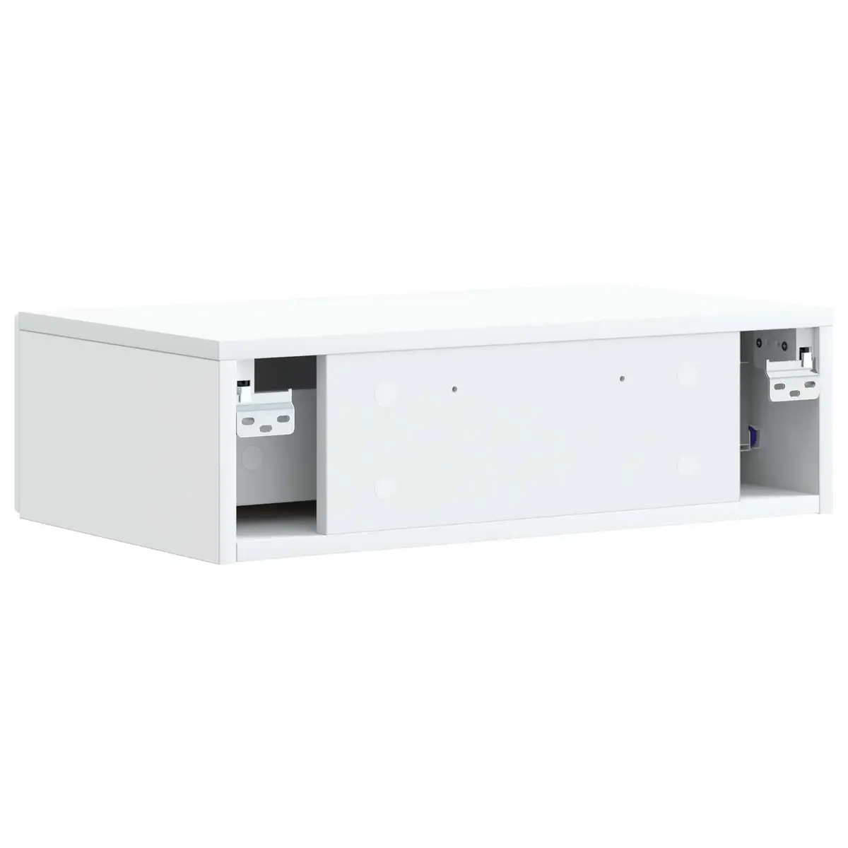 Wall-Mounted Side Table Storage Cabinet Living Room Bedroom Hallway White