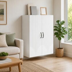 Affordable White Wall-Mounted Cabinet 66 x 34.5 x 90 cm