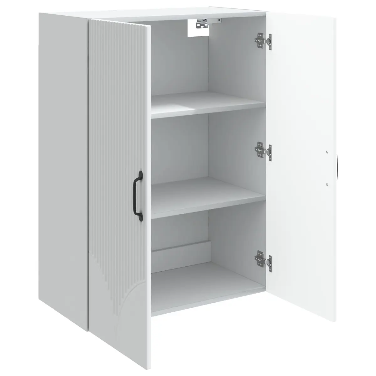 Wall-Mounted Storage Cabinet White 66 x 34.5 x 90 cm Engineered Wood
