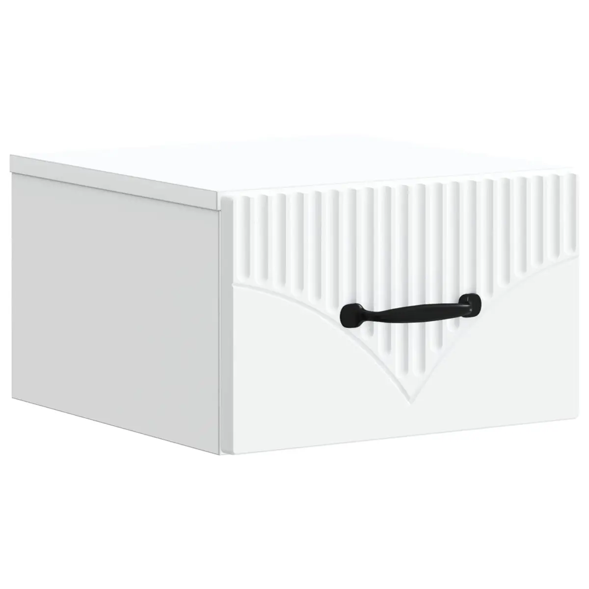 White Wall-Mounted Bedside Cabinet for Home Use
