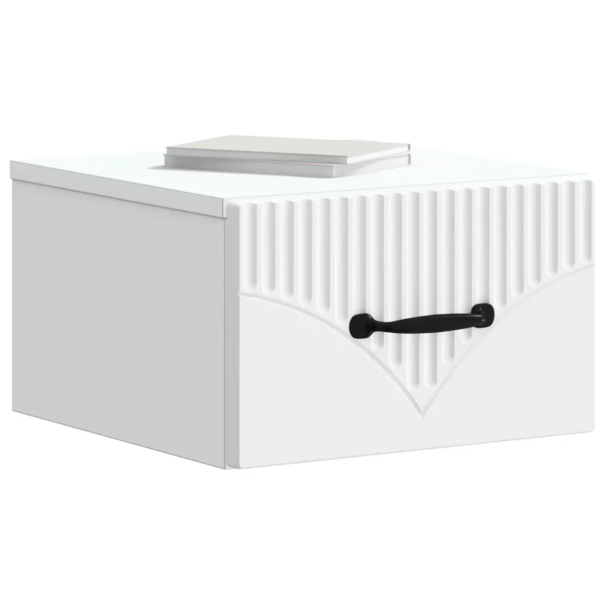 White Wall-Mounted Bedside Cabinet for Home Use
