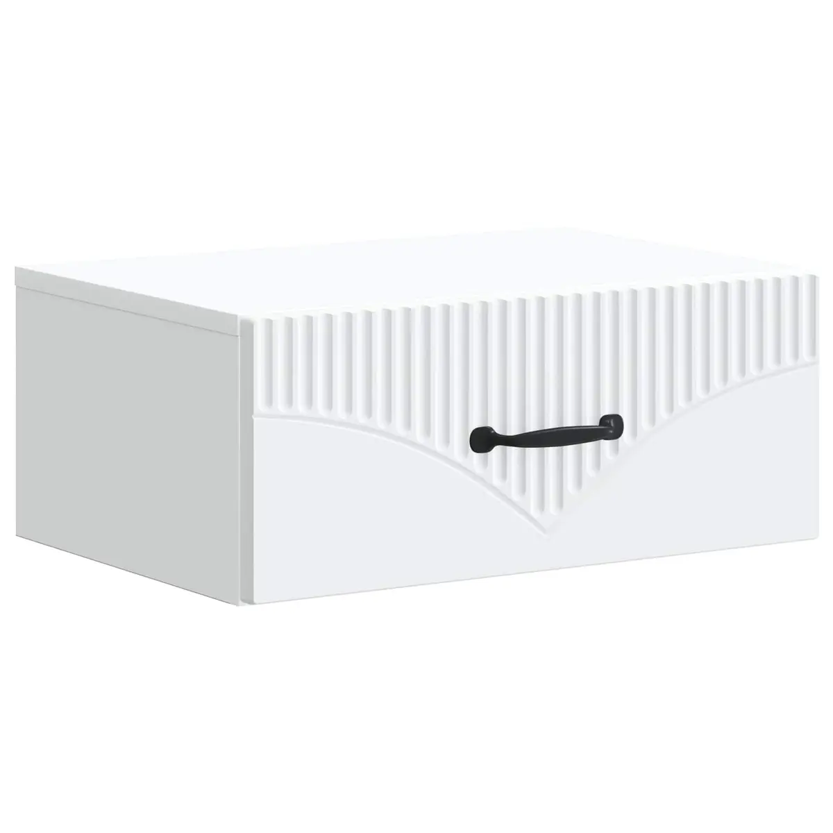 Wall-Mounted Bedside Table Compact Storage Shelf 49 x 34.5 x 20 cm White