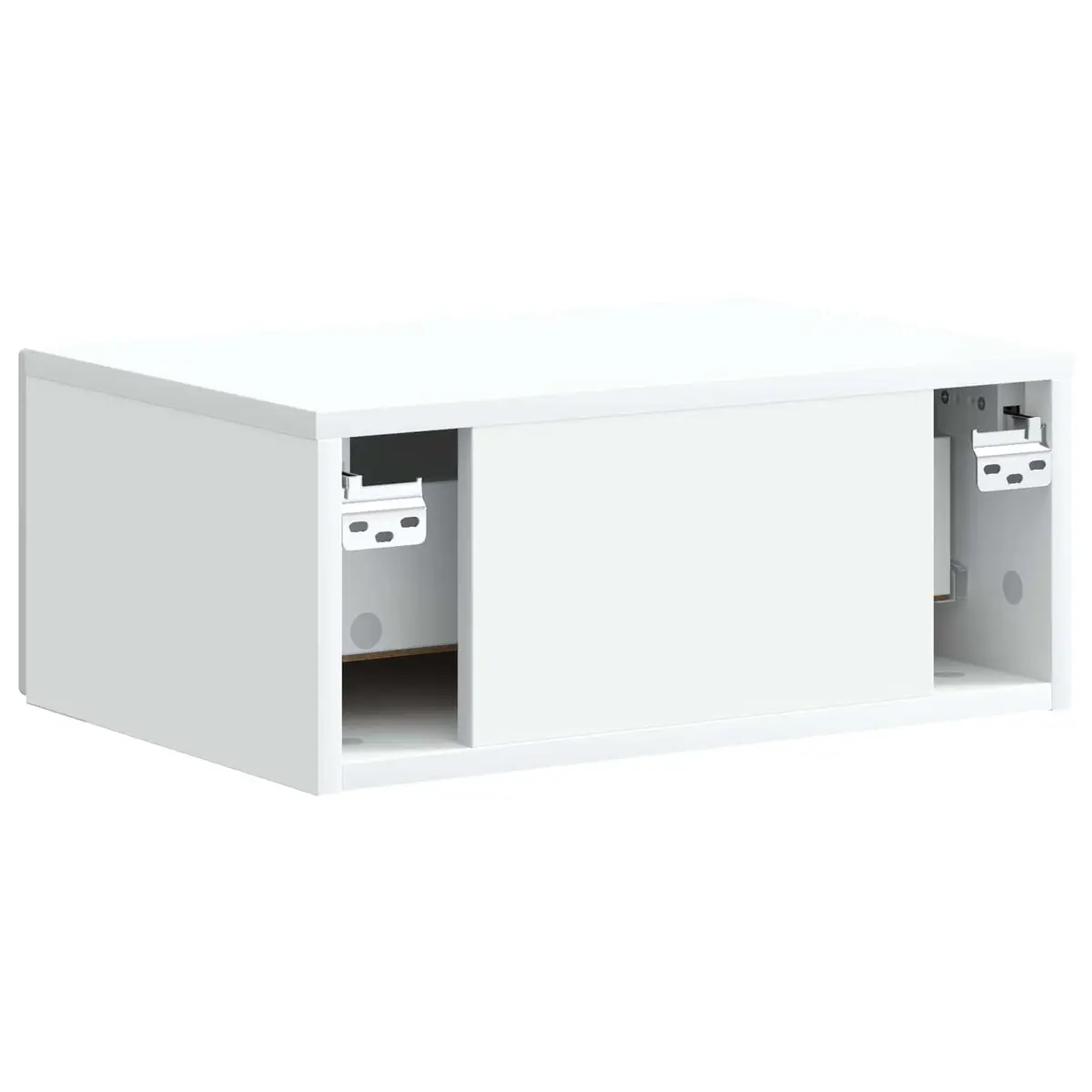 Wall-Mounted Bedside Table Compact Storage Shelf 49 x 34.5 x 20 cm White