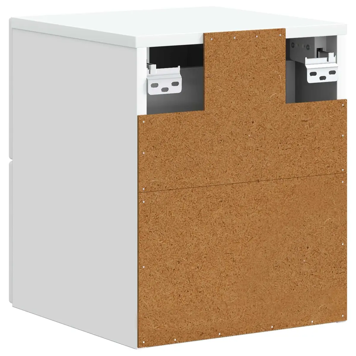 Wall-Mounted Bedside Cabinet Modern Storage Table White 34.5 x 33 x 40 cm