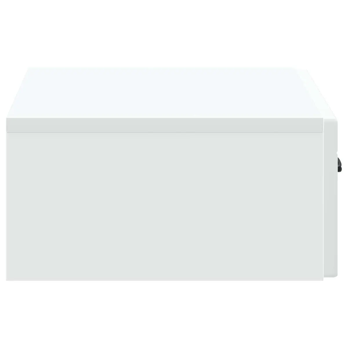Wall-Mounted Side Table Storage Cabinet Modern Engineered Wood 59cm White