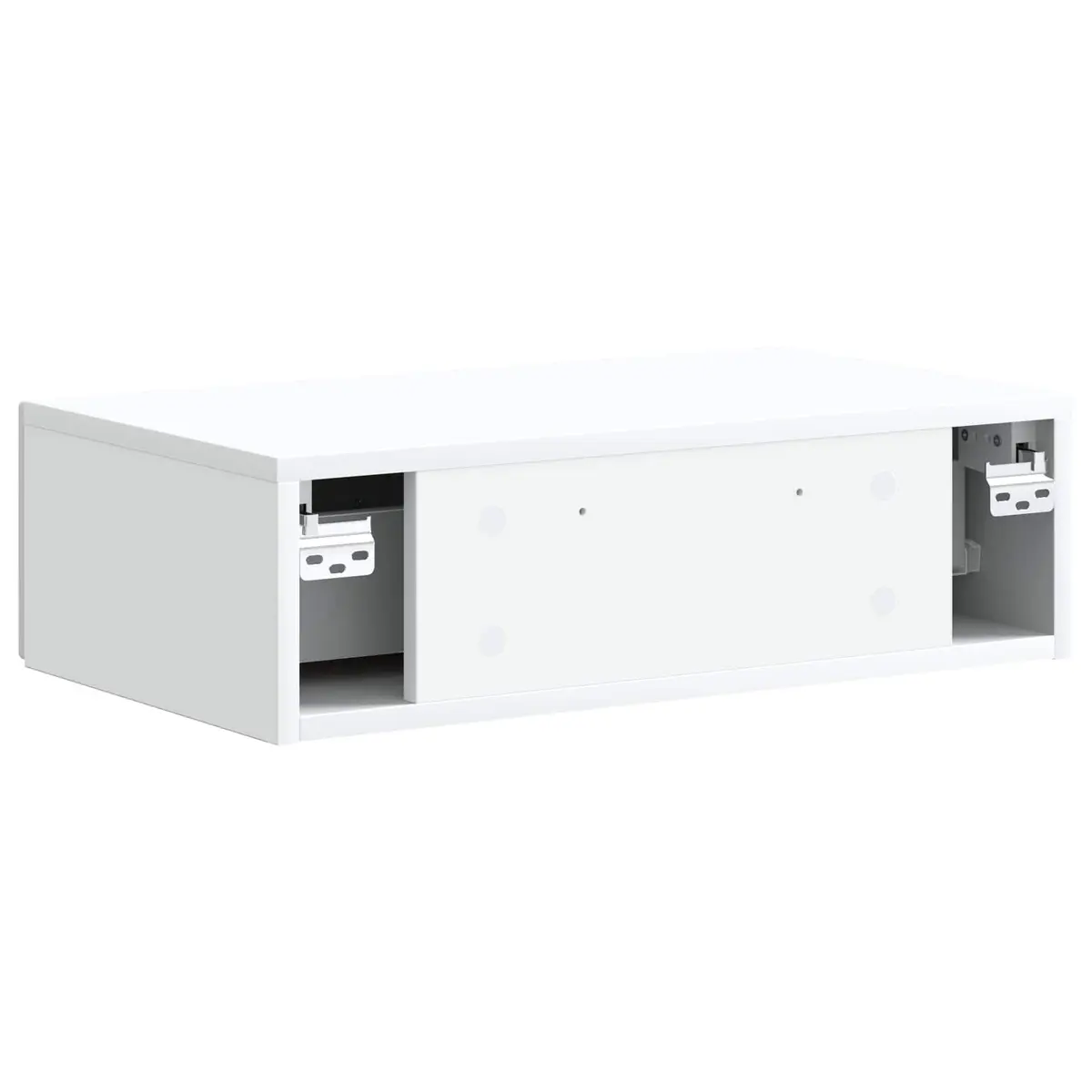 Wall-Mounted Side Table Storage Cabinet Modern Engineered Wood 59cm White