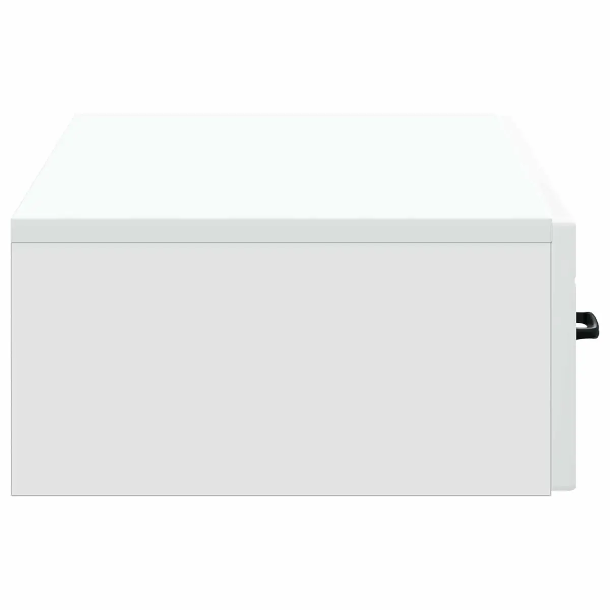 Wall-Mounted Side Table White Storage Cabinet Modern Minimalist Design Rectangle