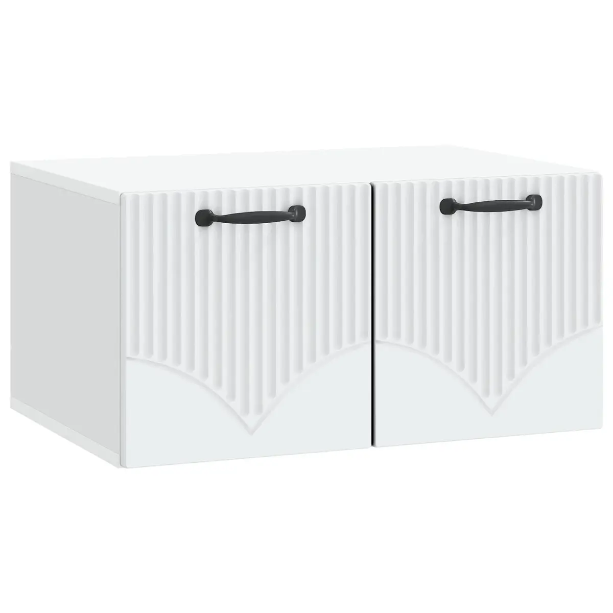 Wall-Mounted TV Cabinet Modern Storage Unit Living Room 59.5 x 41 x 30 cm White