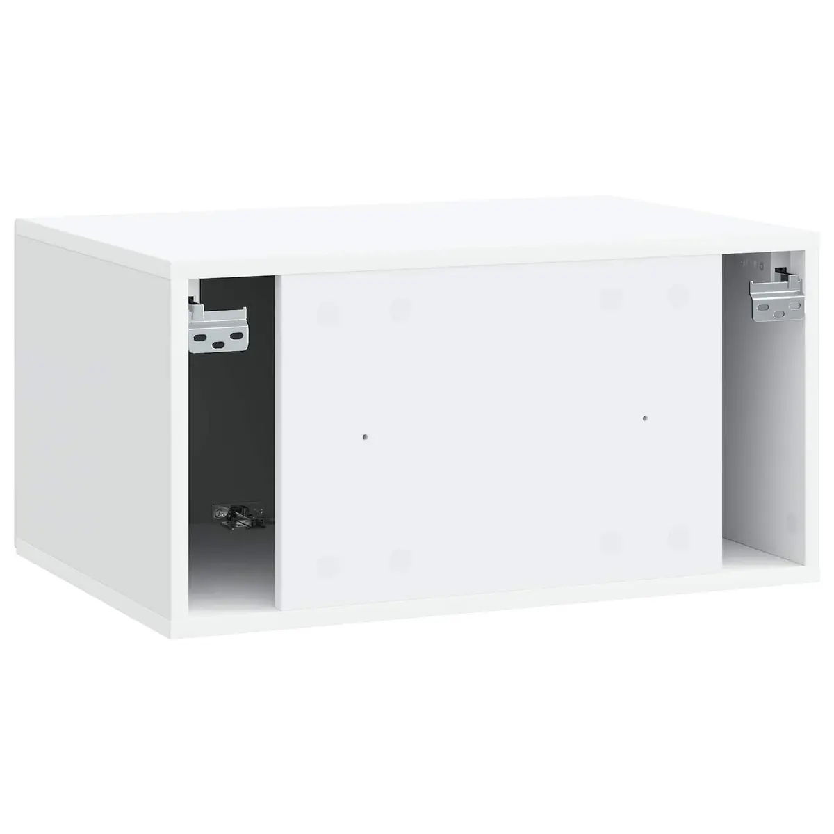 Wall-Mounted TV Cabinet Modern Storage Unit Living Room 59.5 x 41 x 30 cm White