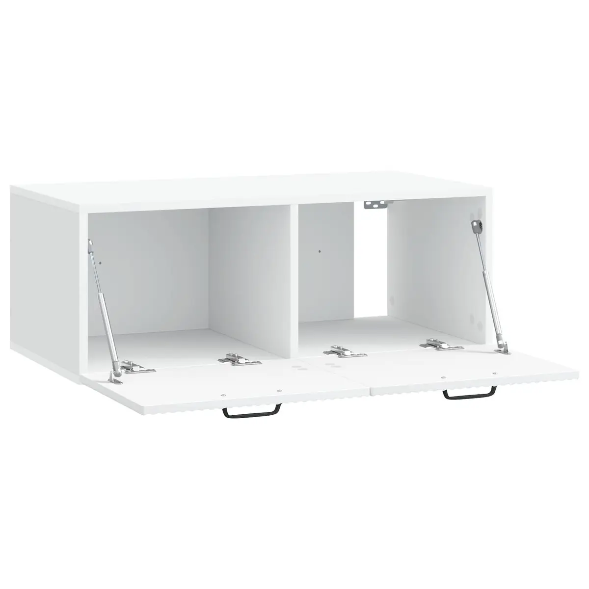 White Wall-Mounted TV Cabinet with Ample Storage