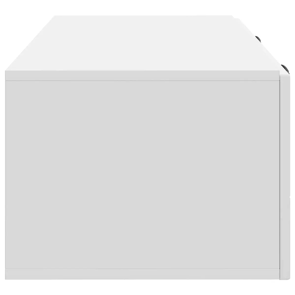 White Wall-Mounted TV Cabinet with Ample Storage