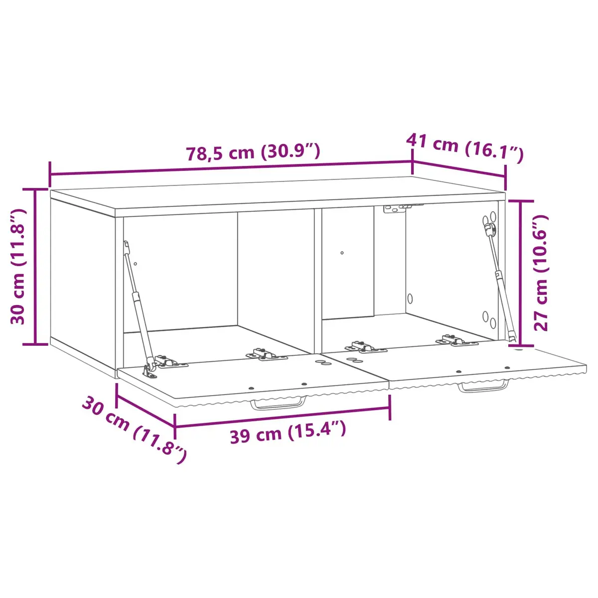 White Wall-Mounted TV Cabinet with Ample Storage