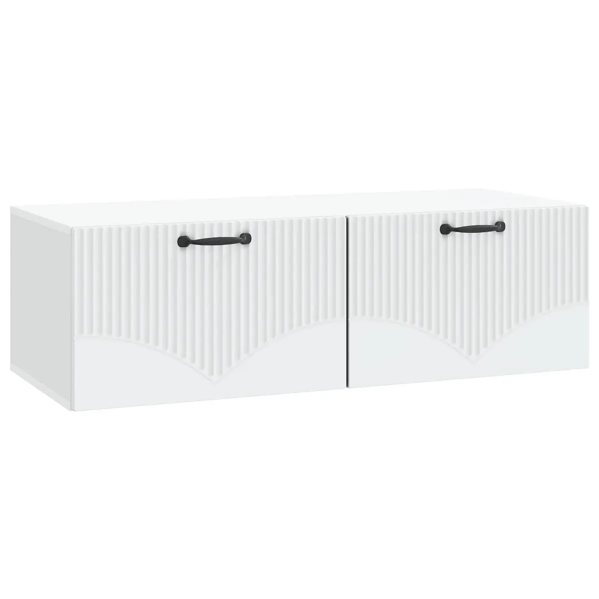 Wall-Mounted TV Cabinet White 98x41x30cm Living Room Media Storage Unit